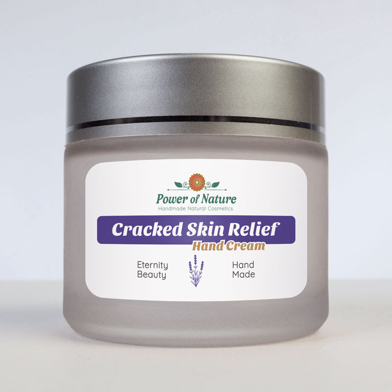 Photo of the front label of the Cracked Skin Relief Hand Cream.